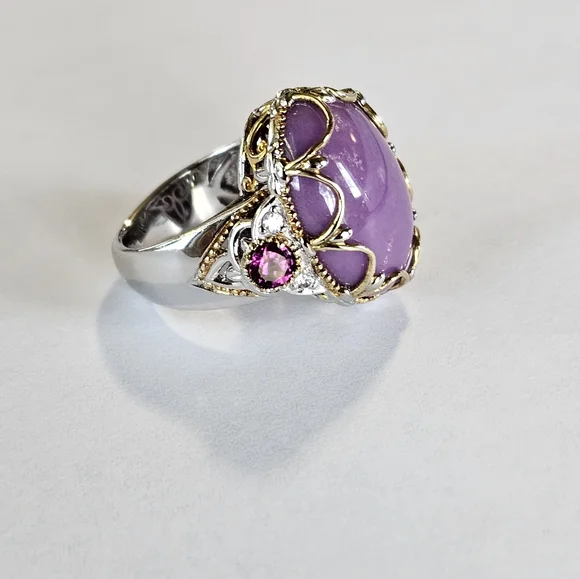 Genuine Sugilite and Rubellite Tourmaline Gems En Vogue 💍 Size 6! - Picture 2 of 9